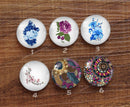 Handmade Round Photo Glass Cabochon Plant flower 946