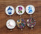 Handmade Round Photo Glass Cabochon Plant flower 946
