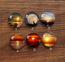 Handmade Round Photo Glass Cabochon sun 963