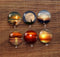 Handmade Round Photo Glass Cabochon sun 963