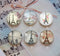 Handmade Round Photo Glass Cabochon Iron tower 969
