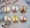 Handmade Round Photo Glass Cabochon Iron tower 971