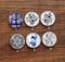 Handmade Round Photo Glass Cabochon Plant flower 982
