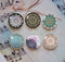 Handmade Round Photo Glass Cabochon Pattern 987