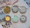 Handmade Round Photo Glass Cabochon Pattern 995
