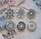 Handmade Round Photo Glass Cabochon Pattern 1018