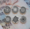 Handmade Round Photo Glass Cabochon Pattern 1022