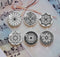 Handmade Round Photo Glass Cabochon Pattern 1023