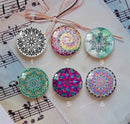 Handmade Round Photo Glass Cabochon Pattern 1031