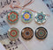 Handmade Round Photo Glass Cabochon Pattern 1036