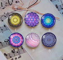 Handmade Round Photo Glass Cabochon Pattern 1039