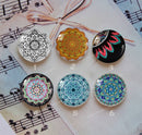 Handmade Round Photo Glass Cabochon Pattern 1051