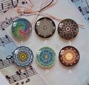 Handmade Round Photo Glass Cabochon Pattern 1056