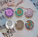Handmade Round Photo Glass Cabochon Pattern 1057
