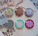 Handmade Round Photo Glass Cabochon Pattern 1066