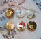 Handmade Round Photo Glass Cabochon Elf 1077