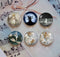 Handmade Round Photo Glass Cabochon Elf 1078