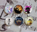 Handmade Round Photo Glass Cabochon animal 1091