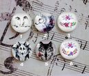 Handmade Round Photo Glass Cabochon animal 1095