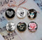 Handmade Round Photo Glass Cabochon Skull-1137