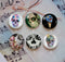 Handmade Round Photo Glass Cabochon Skull 1142