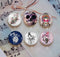 Handmade Round Photo Glass Cabochon Skull 1144