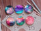 Handmade Round Photo Glass Cabochon sky 1502