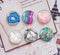 Handmade Round Photo Glass Cabochon Pattern geometric 1507