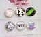 Handmade Round Photo Glass Cabochon Pattern geometric 1508