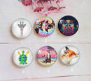 Handmade Round Photo Glass Cabochon animal 1509