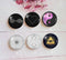 Handmade Round Photo Glass Cabochon geometric 1513