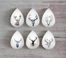 Handmade Teardrop Photo Glass Cabochons Deer head A309