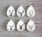 Handmade Teardrop Photo Glass Cabochons Deer head A309