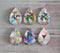 Handmade Teardrop Photo Glass Cabochons geometric stripe A315
