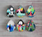 Handmade Teardrop Photo Glass Cabochons Geometry Pattern A327