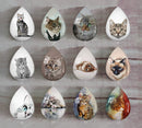 Handmade Teardrop Photo Glass Cabochons Animal Cat A605