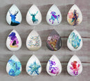 Handmade Teardrop Photo Glass Cabochons A616