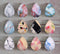 Handmade Teardrop Photo Glass Cabochons Geometry stripe A669