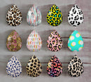 Handmade Teardrop Photo Glass Cabochons Streaks A679
