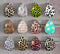 Handmade Teardrop Photo Glass Cabochons Streaks A679