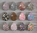 Handmade Teardrop Photo Glass Cabochons Streaks A680