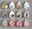 Handmade Teardrop Photo Glass Cabochons Animal swallow A687