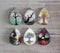 Handmade Teardrop Photo Glass Cabochons Plant tree A369