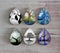 Handmade Teardrop Photo Glass Cabochons Plant tree A371