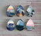 Handmade Teardrop Photo Glass Cabochons Ocean waves A381