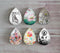 Handmade Teardrop Photo Glass Cabochons Plant flower A398