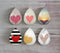 Handmade Teardrop Photo Glass Cabochons Geometry A413