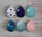 Handmade Teardrop Photo Glass Cabochons Geometry Glitter A426