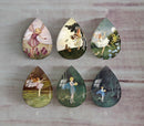 Handmade Teardrop Photo Glass Cabochons Elf A455