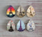 Handmade Teardrop Photo Glass Cabochons Iron tower A472